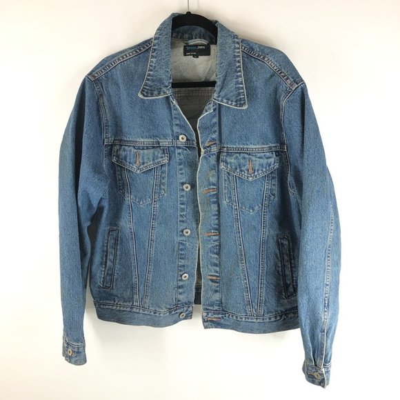 Goood Jeans Mens Denim Jacket Cotton Medium Wash Blue XL - Picture 1 of 9